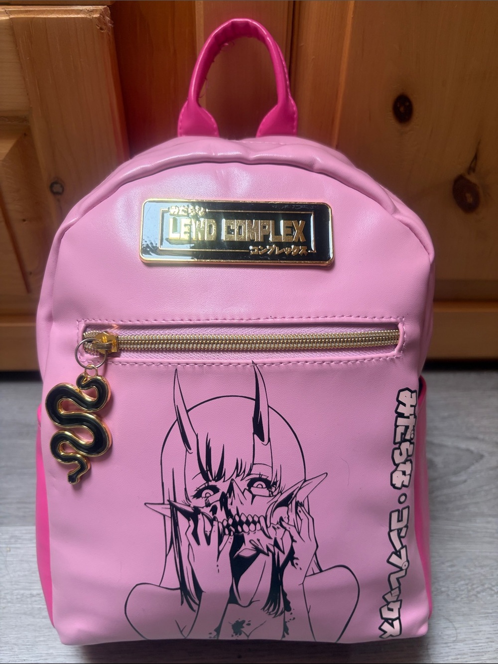 Pink Anime Graphic Mini Backpack
